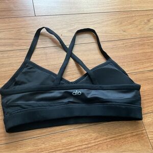 ALO Yoga Black Strappy Sports Bra